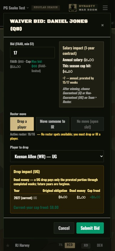 Sealed Waiver Bids